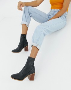 Кожаные ботильоны ASOS DESIGN - Черный