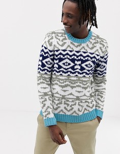 Джемпер с узором Фэйр-Айл ASOS DESIGN - Темно-синий