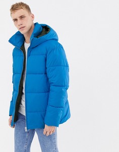 Дутое пальто с заниженной линией плеч Jack & Jones Core - Синий