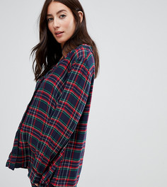 Комбинируемая рубашка в клетку ASOS DESIGN Maternity - Темно-синий