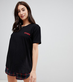 Комбинируемая футболка с вышивкой ASOS DESIGN Maternity - Черный