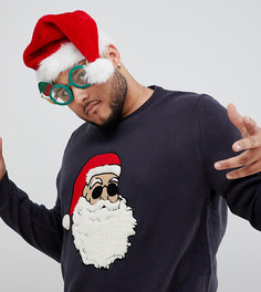 Новогодний джемпер с Сантой Only & Sons - Темно-синий