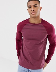 Лонгслив с контрастными рукавами реглан фиолетового цвета ASOS DESIGN - Фиолетовый