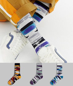 3 пары носков с абстрактным принтом ASOS DESIGN - Мульти