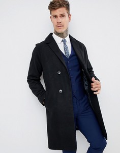 Пальто-кокон из ткани с добавлением шерсти Harry Brown Рremium - Черный