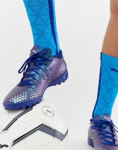 Темно-синие бутсы Puma Football One 4 104751-03 - Темно-синий