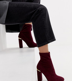 Бордовые ботинки для широкой стопы ASOS DESIGN Elsa - Фиолетовый