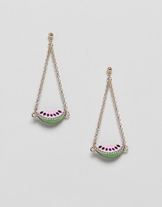 Серьги-подвески в виде арбуза Skinny Dip - Мульти Skinnydip