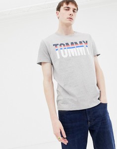 Футболка с принтом Tommy Hilfiger - Серый