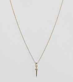 Позолоченное серебряное ожерелье с подвеской-кинжалом Regal Rose - Золотой