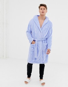 Голубой пушистый халат ASOS DESIGN - Синий