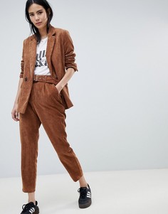 Вельветовые брюки Bershka - Коричневый
