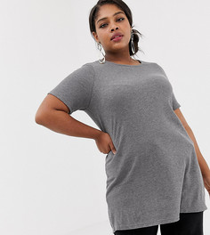 Топ-туника с молнией на спине Junarose - Серый