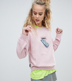 Эксклюзивный фиолетовый свитшот из органического хлопка с отделкой Puma - Фиолетовый