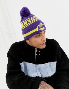 Шапка-бини с помпоном New Era LA Lakers - Фиолетовый