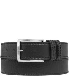 Черный ремень из натуральной кожи Sergio Belotti