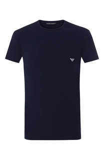 Футболка из вискозы с круглым вырезом Emporio Armani