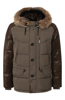 Пуховая куртка на молнии с капюшоном Parajumpers