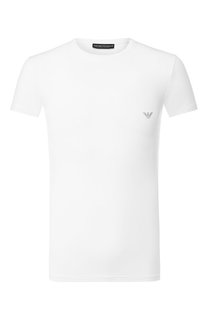 Футболка из вискозы с круглым вырезом Emporio Armani