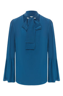 Шелковая блуза с воротником аскот MICHAEL Michael Kors