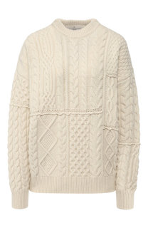 Шерстяной пуловер фактурной вязки Golden Goose Deluxe Brand