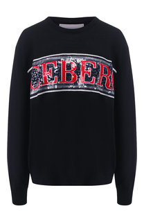 Шерстяной пуловер с логотипом бренда Iceberg