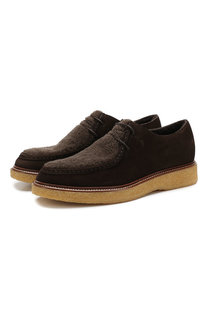Замшевые дерби с внутренней меховой отделкой Tod’s Tods