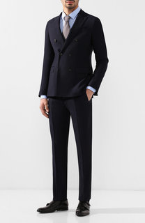 Шерстяной костюм с двубортным пиджаком Emporio Armani