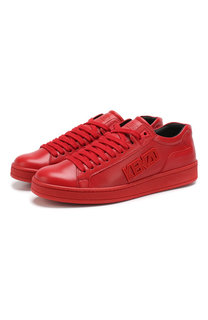 Кожаные кеды на шнуровке Kenzo