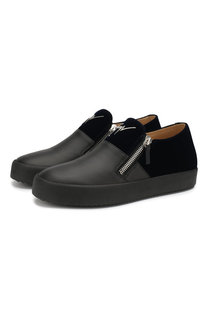Комбинированные слипоны с молниями Giuseppe Zanotti Design