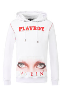 Хлопковое худи с принтом Philipp Plein