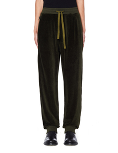 Хлопковые треники цвета хаки Haider Ackermann