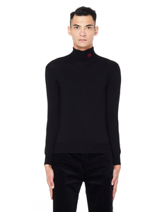 Черная водолазка из шерсти RAF Simons