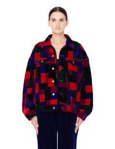 Разноцветная куртка в технике patchwork Ashish