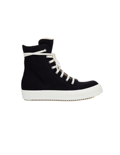 Черные высокие кеды из текстиля Drkshdw BY Rick Owens