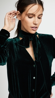 LAGENCE Gisele Tie Neck Blouse