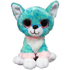 Мягкая игрушка ABtoys Собачка 15 см, голубая