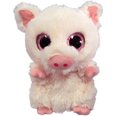 Мягкая игрушка ABtoys Свинка 15 см, светло-розовая