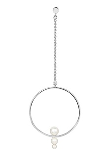 Серебряная моносерьга Drop Multi Pearl из коллекции Milky way Lav`Z