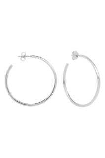 Серебряные серьги-кольца Maxi из коллекции Milky way Lav`Z