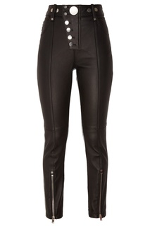 Кожаные черные брюки Alexander Wang