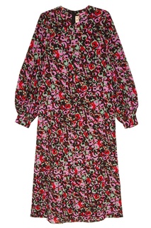 Шелковое платье с цветочным принтом Marni