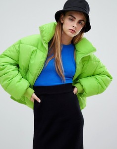 Дутая куртка Bershka flash - Зеленый