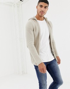 Бежевый кардиган с капюшоном Pull&Bear - Бежевый