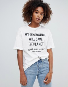 Экологичная футболка с надписью my generation Pull&Bear - Белый