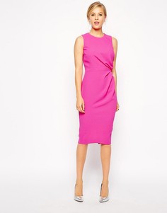 Креповое платье-футляр с драпировкой ASOS - Черный