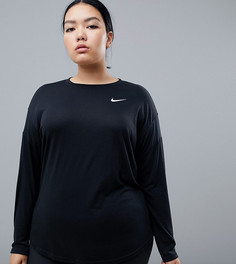 Черный лонгслив Nike Training Plus - Черный