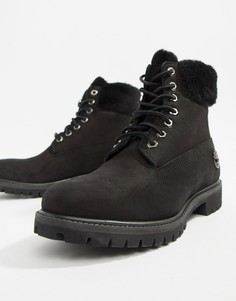 Премиум-ботинки с отделкой искусственным мехом Timberland 6 дюймов - Черный