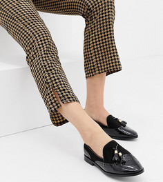 Черные лоферы для широкой стопы с кисточками River Island - Черный