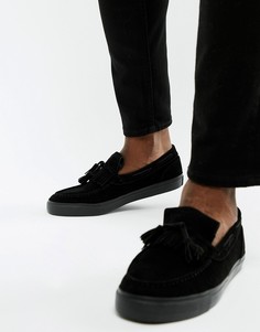 Черные кеды-слипоны из искусственной замши с кисточками ASOS DESIGN - Черный
